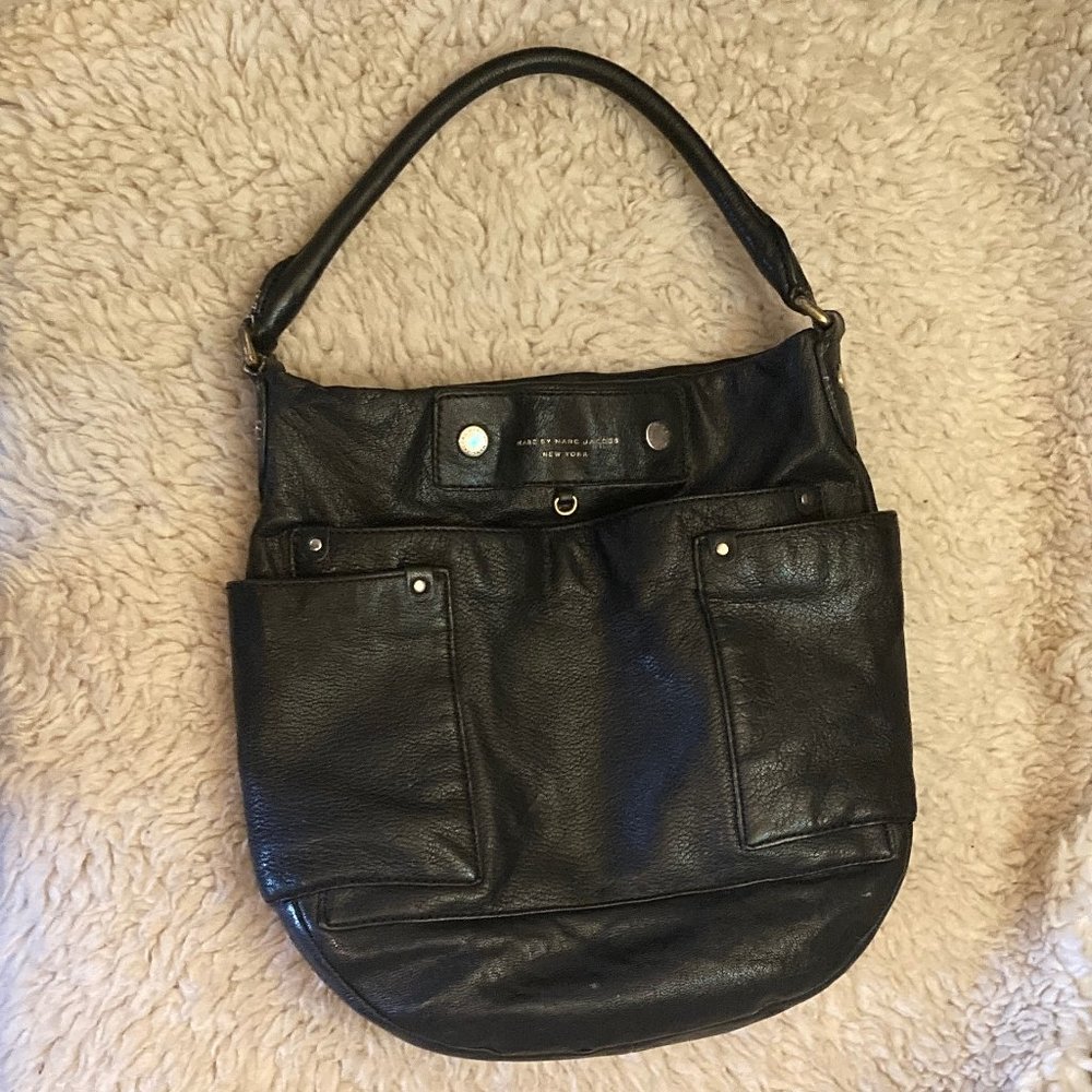 Marc by Marc Jacobs Black Leather Classic Hobo Bag